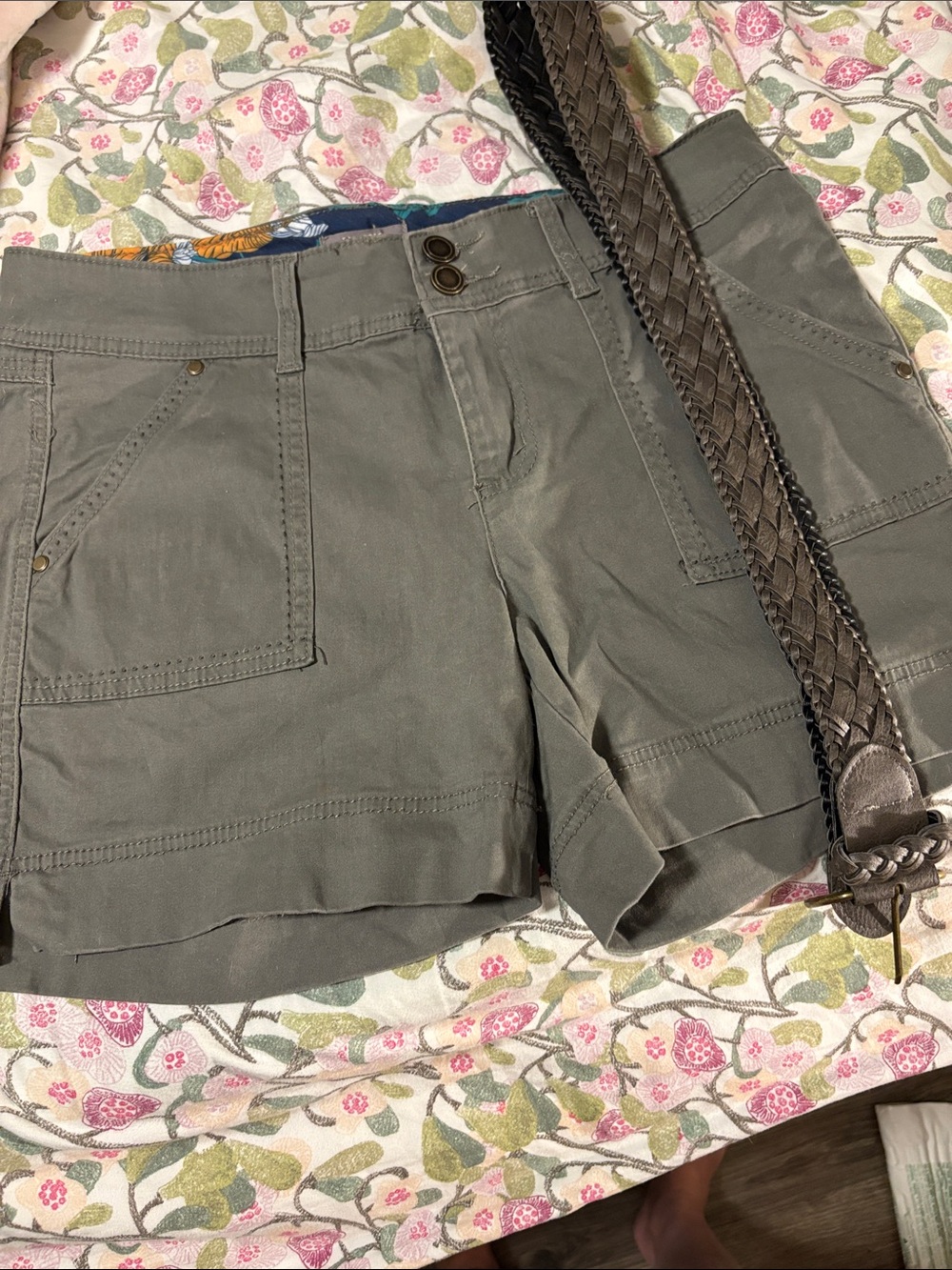Maurices Olive Utility Bermuda Shorts